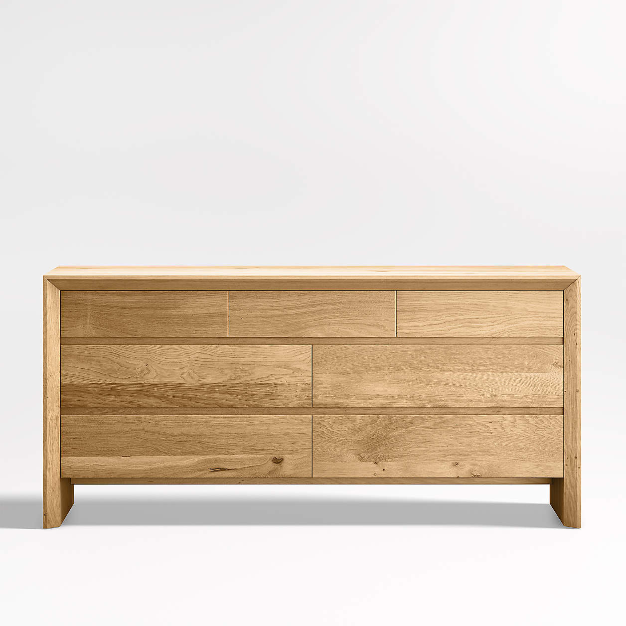 Baja 68" White Oak Wood 7-Drawer Dresser + Reviews | Crate & Barrel | Crate & Barrel