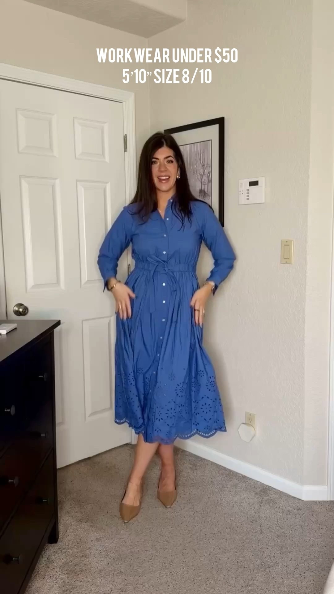 Workwear under $50
In a medium eyelet dress 

 Work Outfit, Business Casual, Blazer, winter work wardrobe, winter capsule, Wide Leg, Midsize Fashion, Capsule Wardrobe, Everyday Outfits, midsize workwear, office outfit, business casual outfits, chic office looks, professional style, midsize fashion inspo, everyday work outfits, affordable workwear, work to weekend looks, affordable workwear, trendy looks, trending

#LTKWorkwear #LTKgrwm #LTKMidsize