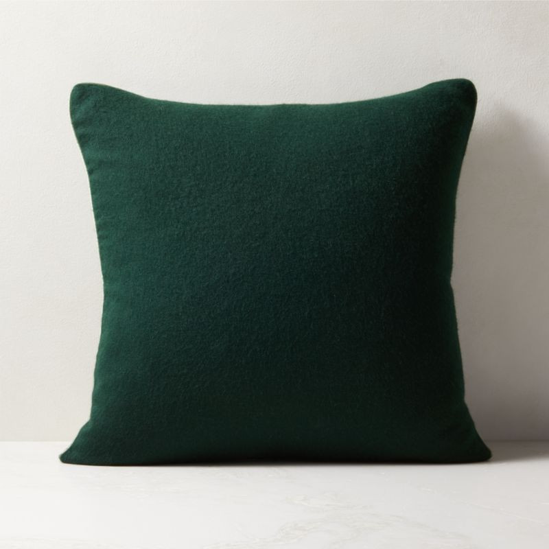 20" Ivy Green Cashmere Modern Throw Pillow | CB2 | CB2