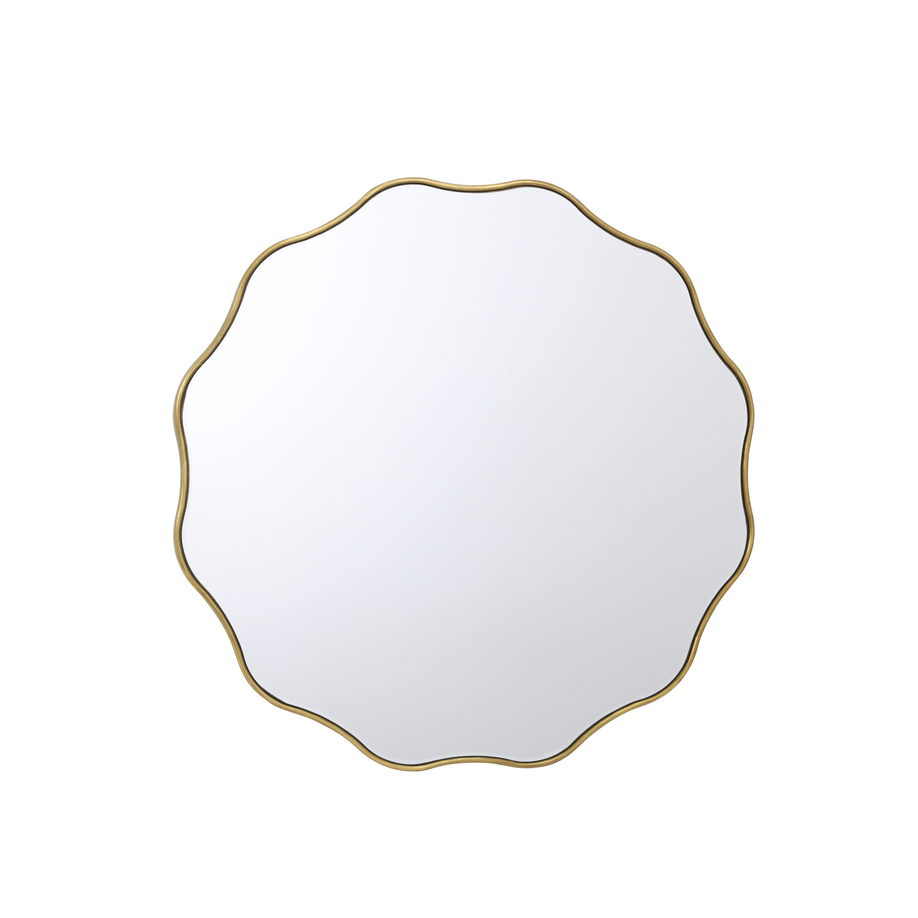 allen + roth 30-in W x 30-in H Round Gold Beveled Full Length Wall Mirror | Lowe's