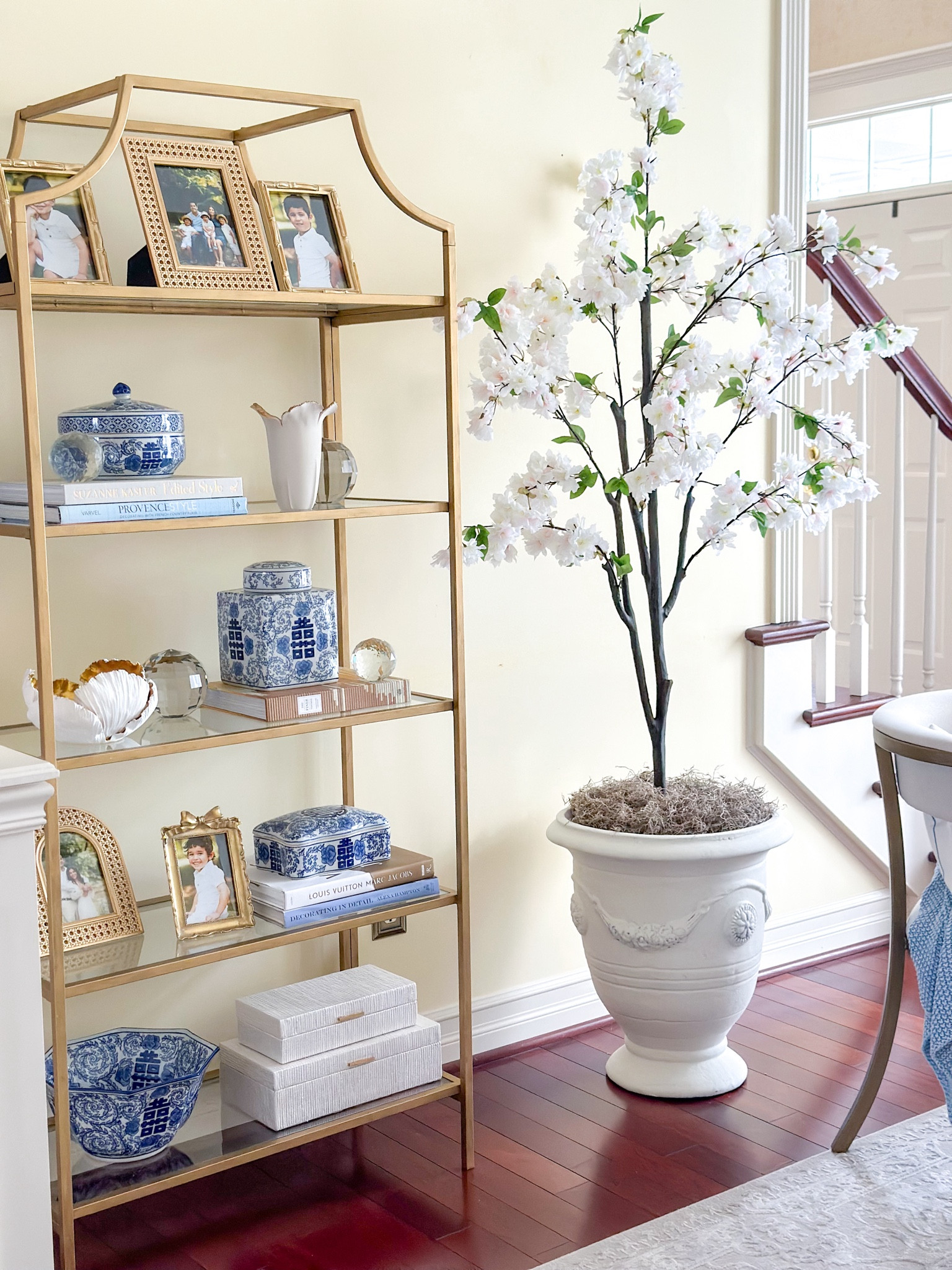 Shop my cherry blossom tree, planter and etagere!

Grand millennial, transitional decor, traditional decor, anduze planter, white planter, faux tree, shelf style, ginger jar, chinoiserie, gold picture frames, coffee table books, decorative books, decorative boxes, crystal orb, living room decor, blue and white decor, spring decor, spring refresh

#LTKSpringSale #LTKhome #LTKSeasonal