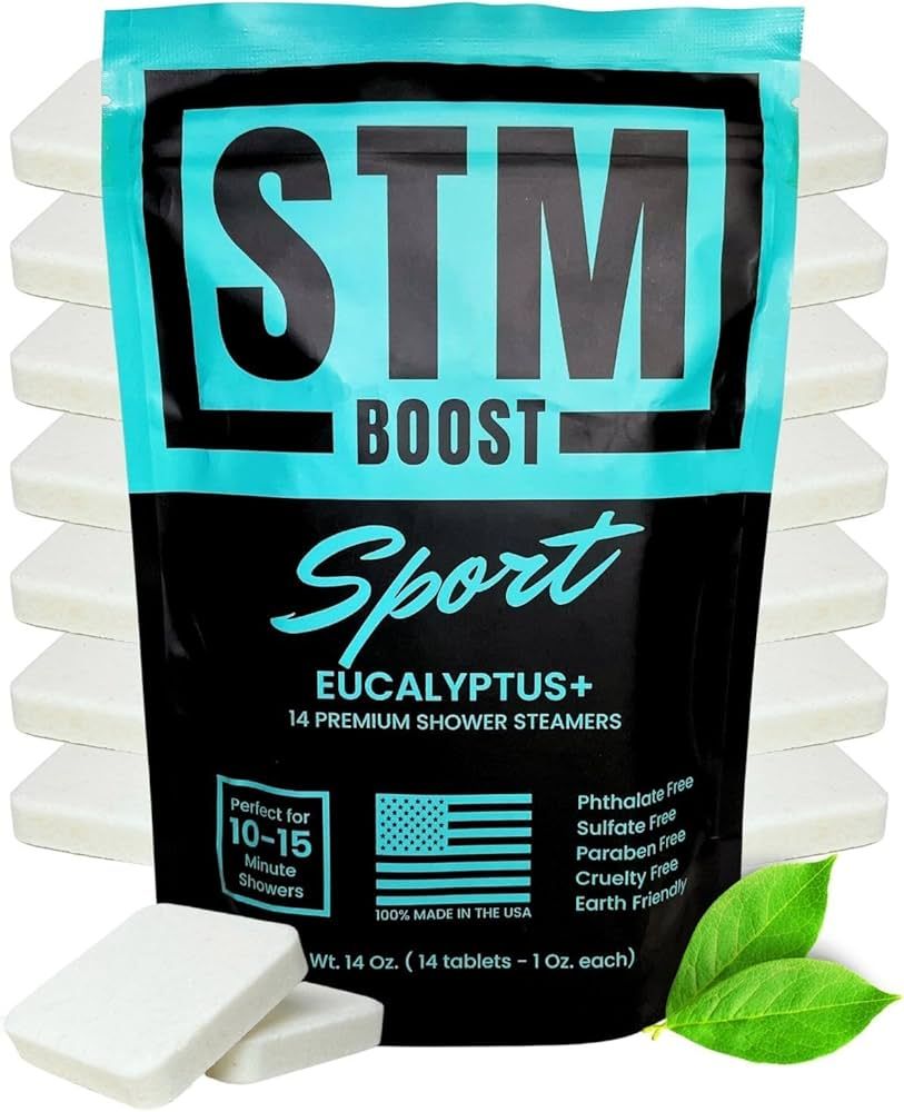 STM Boost Shower Steamers for Men, Women and Athletes - 14 Aromatherapy Shower Bomb Tablets Have ... | Amazon (US)