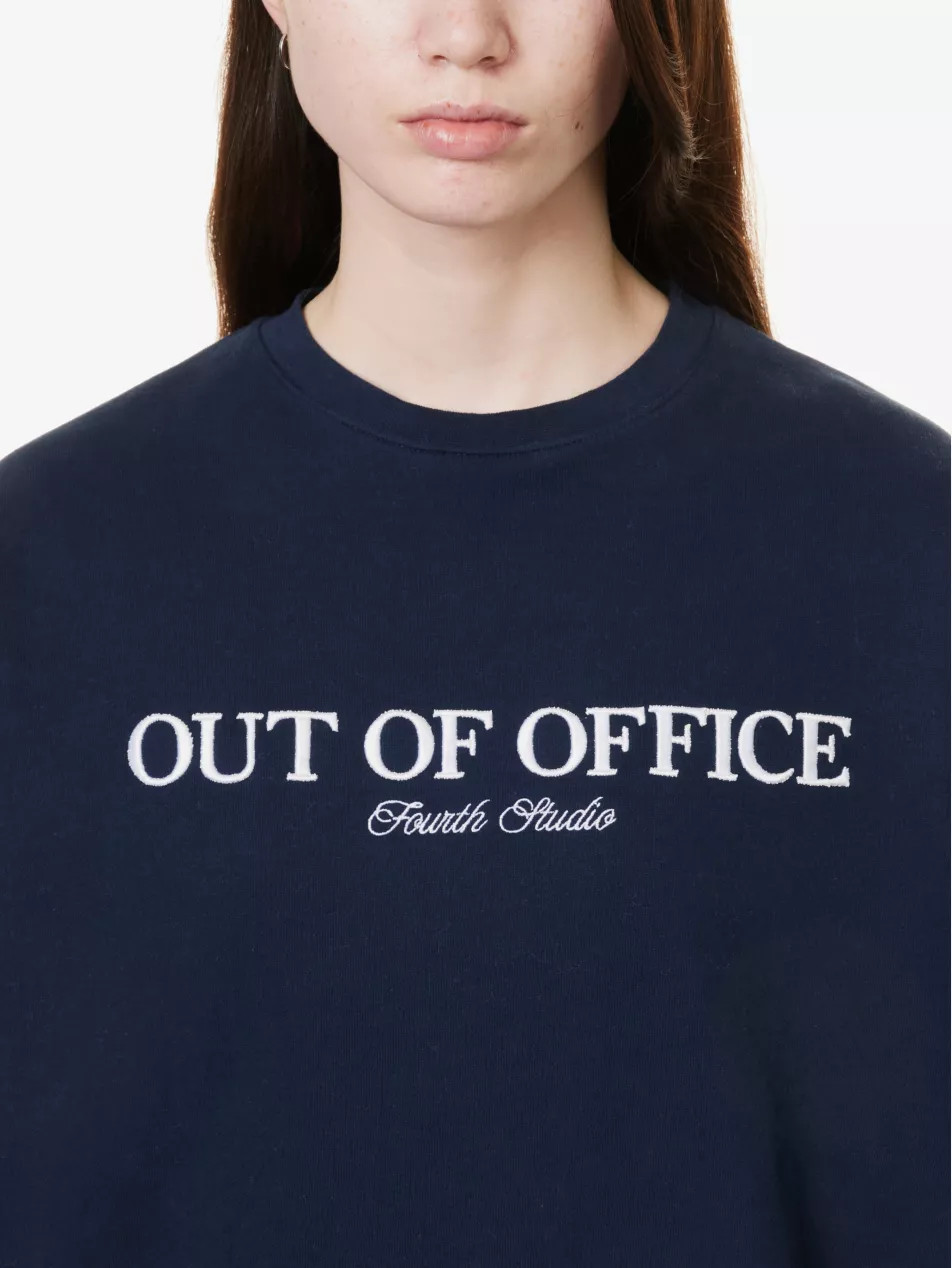 Peyton slogan-embroidered cotton-jersey sweatshirt | Selfridges
