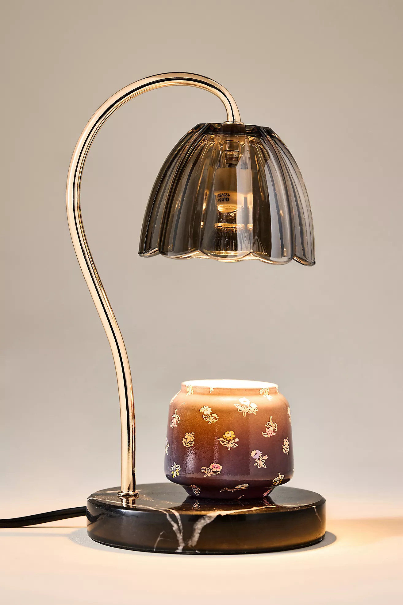 Scalloped Glass Candle Warmer Lamp | Anthropologie (US)