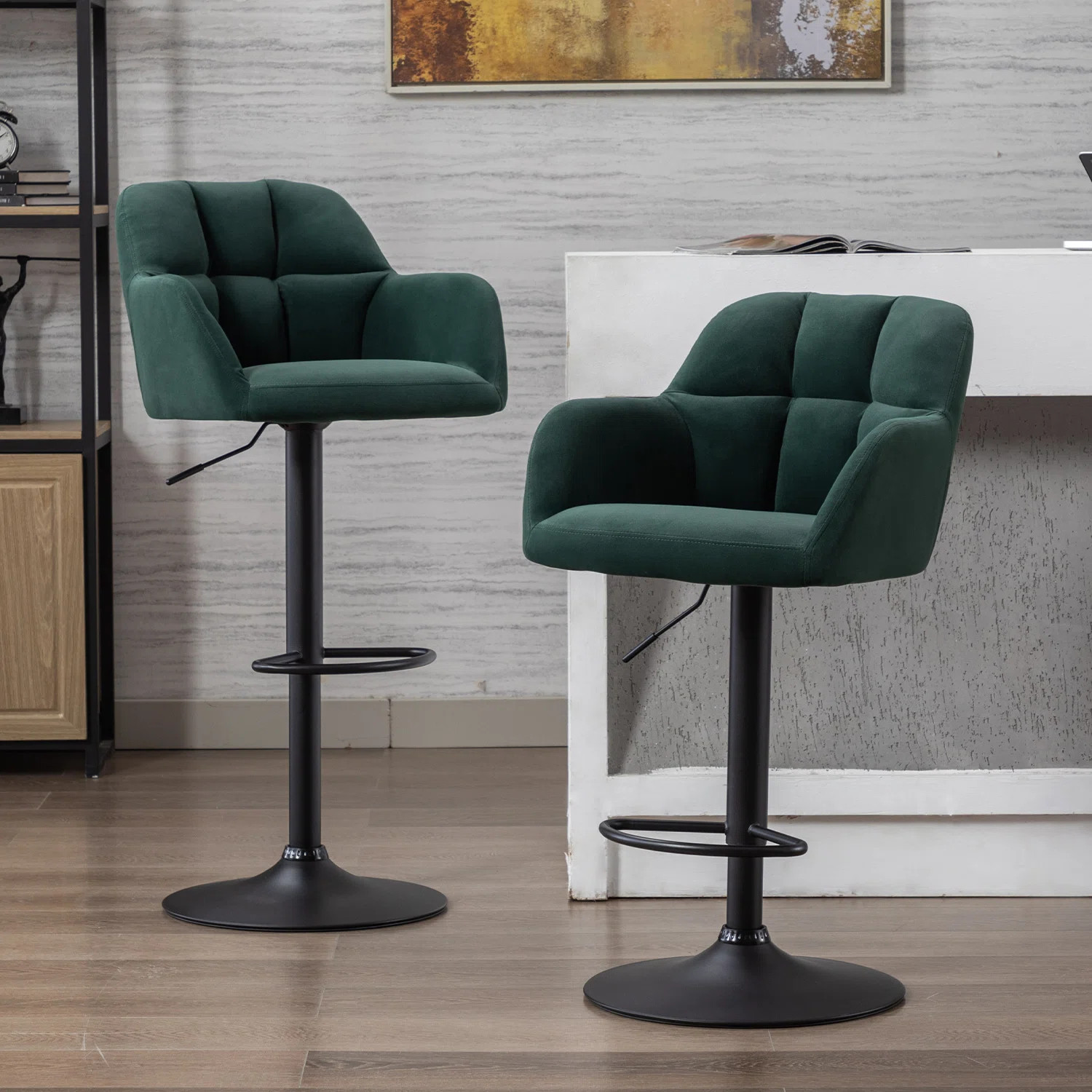 Latitude Run® Gareth Swivel Adjustable Height Bar Stool & Reviews - Wayfair Canada | Wayfair North America