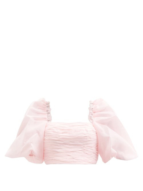 Aje - Myriad Puff-sleeve Organza Top - Womens - Light Pink | Matches (US)