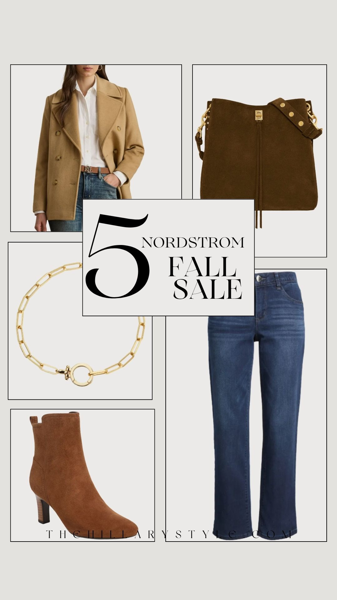Five Must-Have Finds from the Nordstrom Fall Sale

The Nordstrom Fall Sale is here with incredible savings on some of my favorite wardrobe staples! I'm sharing my top five finds, including a classic camel peacoat, chic suede bag, and timeless gold bracelet. The pieces are all perfect for building your capsule wardrobe for the season. I've also found a great pair of everyday jeans and the perfect pair of suede ankle boots. This is the best time to invest in high-quality items at a discounted price! Top Brands like Ralph Lauren, Rebecca Minkoff, Donna Karan, Mint & Lily, Naturalizer and more up to 25% off until October 15th.

#TheHillaryStyle #NordstromSale #FallStyle #FallFashion #CapsuleWardrobe #NordstromFinds #OOTD #SaleAlert #StyleInspo #WardrobeStaples #FallEssentials #Peacoat #AnkleBoots #AffordableFashion 

 

#LTKSeasonal #LTKSaleAlert #LTKStyleTip