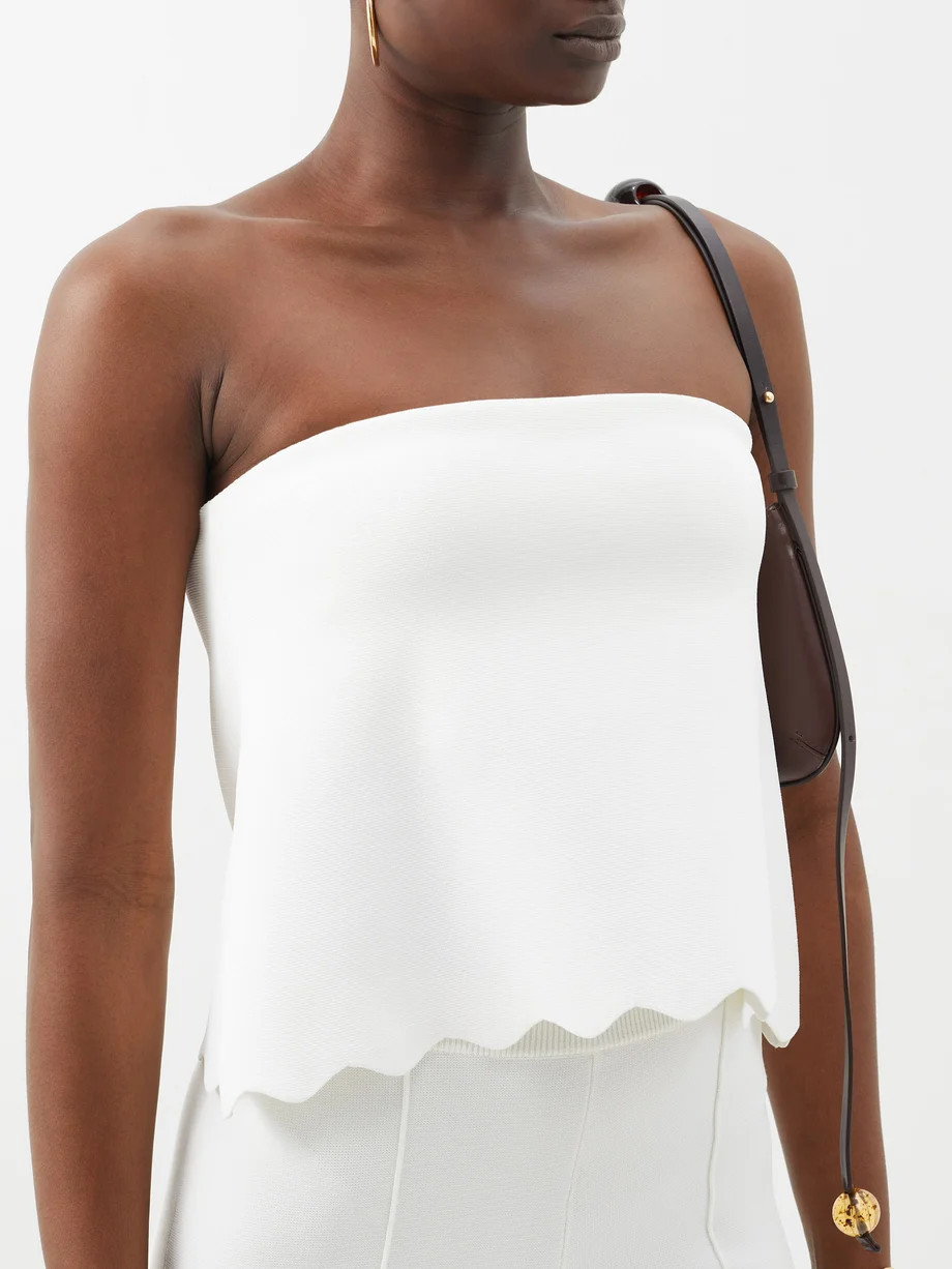 Margot scalloped crepe bandeau top | CLEA | Matches (US)