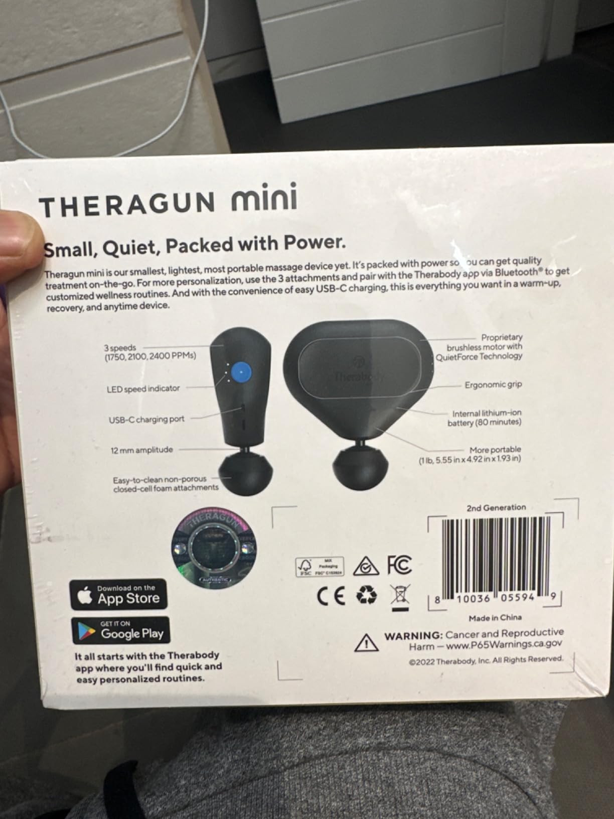 Theragun Mini Massage Gun - Handheld Deep Tissue Percussion & Compact Personal Massager for On-Th... | Amazon (US)