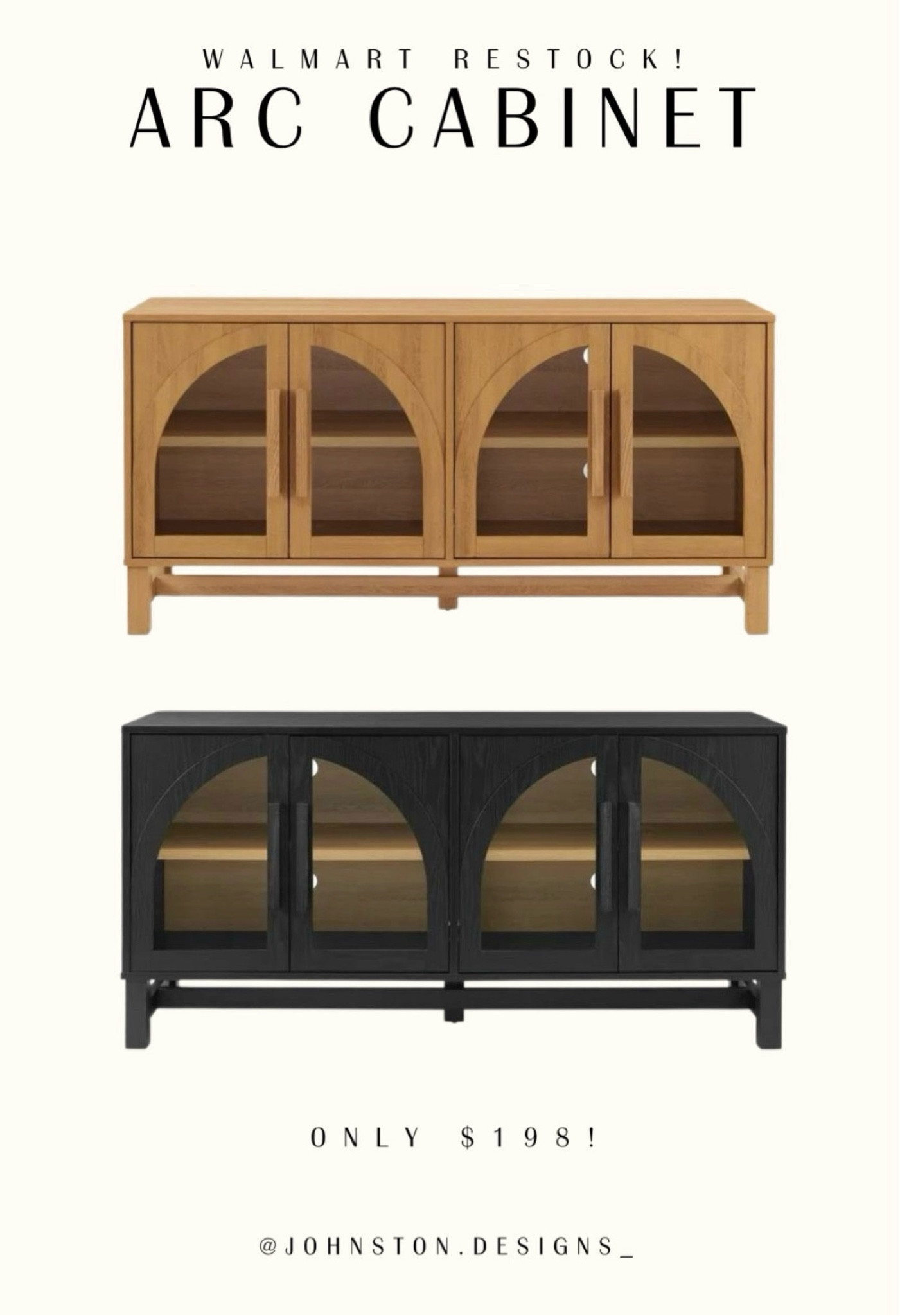 Restocked at Walmart! The Juliet Arc Tv Stand / console cabinet! So beautiful and such a great price! Would be great in a dining room as well as a sideboard 🤩


Walmart Home Finds | Walmart Furniture | Affordable Home Decor | Arch Cabinet #LTKSummerSales