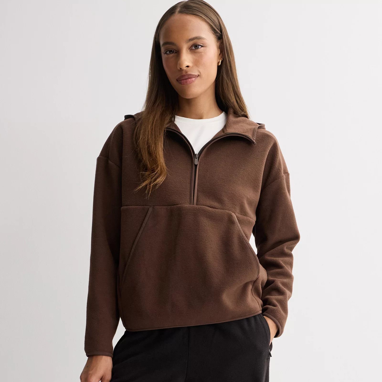 Women's Tek Gear\u00ae Micro Fleece Half-Zip Hooded Pullover | Kohl's