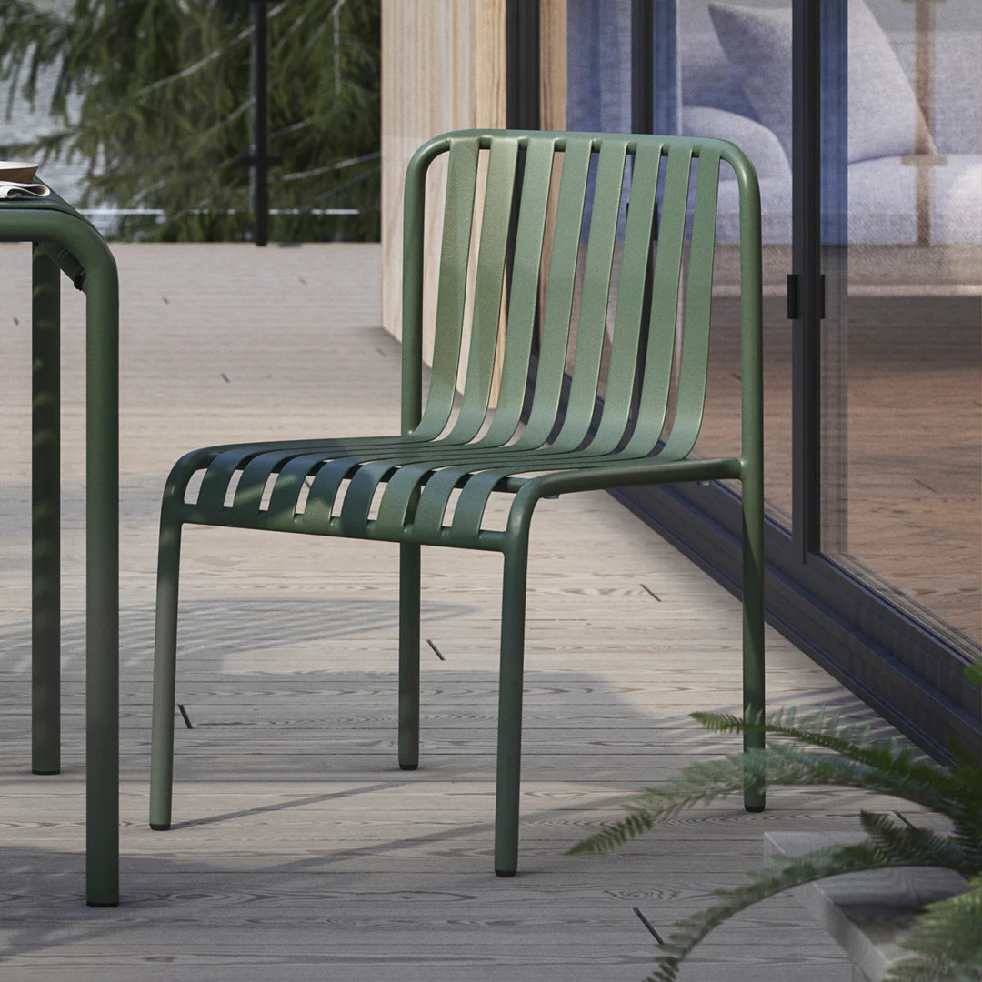 Sarek Outdoor Stackable Dining Chair - Khaki Green | Article