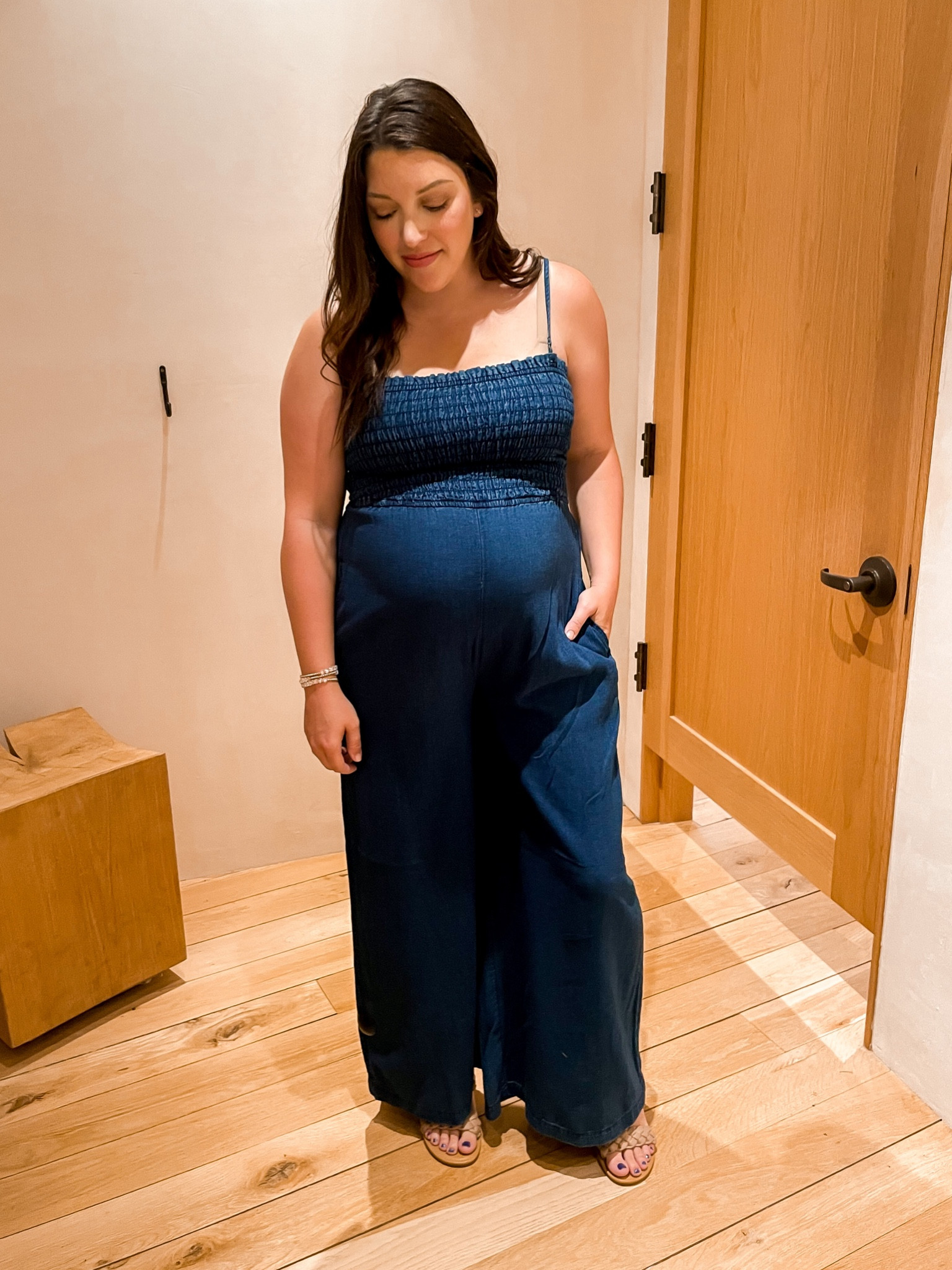 Jumpsuit is 20% off with code ANTHROLTK20

Size down 1, this is a medium on me but I ended up getting a large (my true size) to have room for my bump.

I’m 5’7 and loved the length!

#LTKxAnthro #LTKtravel #LTKbump