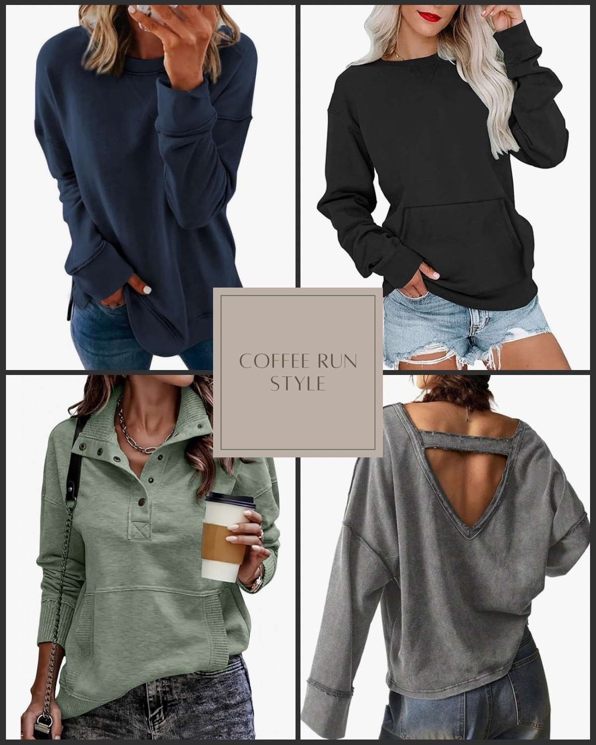 Coffee run in Style.  Casual chic Mama.  Get yourself some Mama!