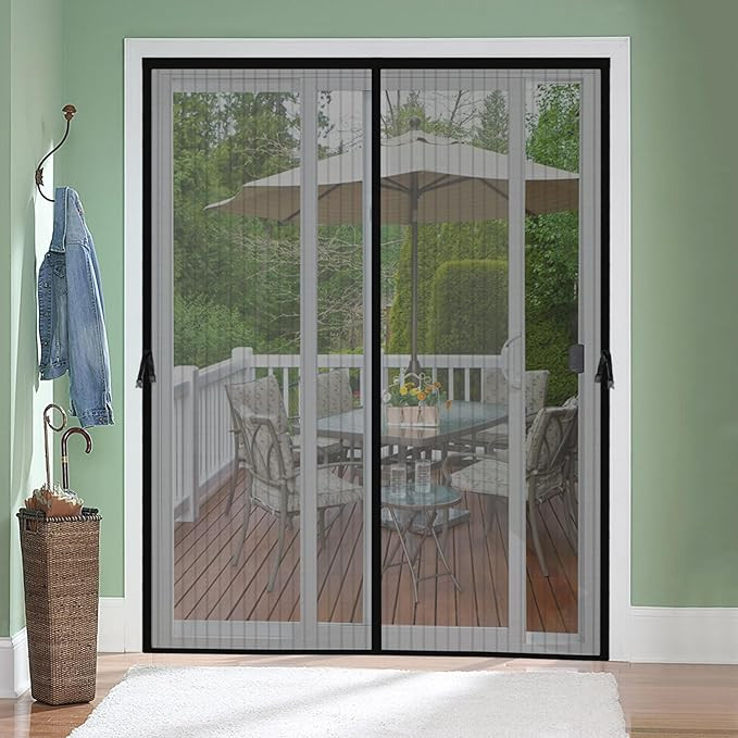 Magnetic Screen Door for 48 x 96 Inch French Door, Screen Itself Size: 50" x 97", Glass Sliding D... | Amazon (US)