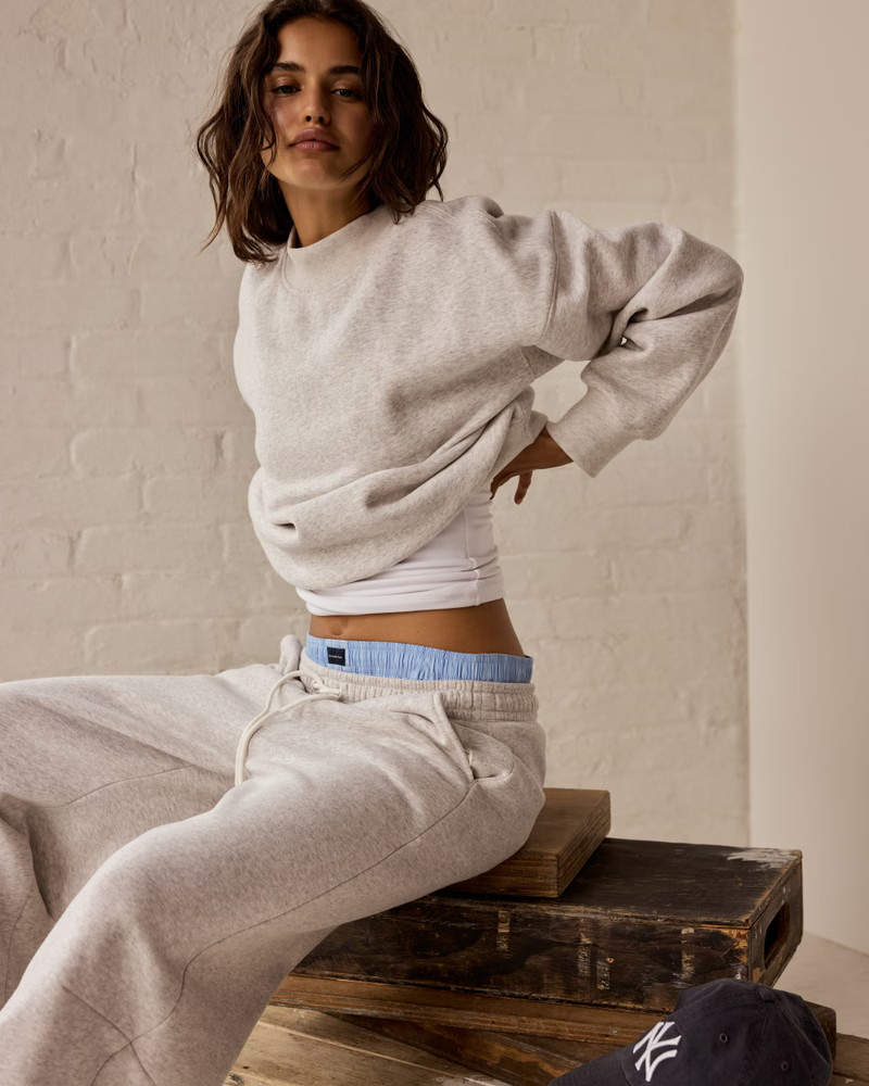 Women's Sunday Mockneck Crew | Women's | Abercrombie.com | Abercrombie & Fitch (US)