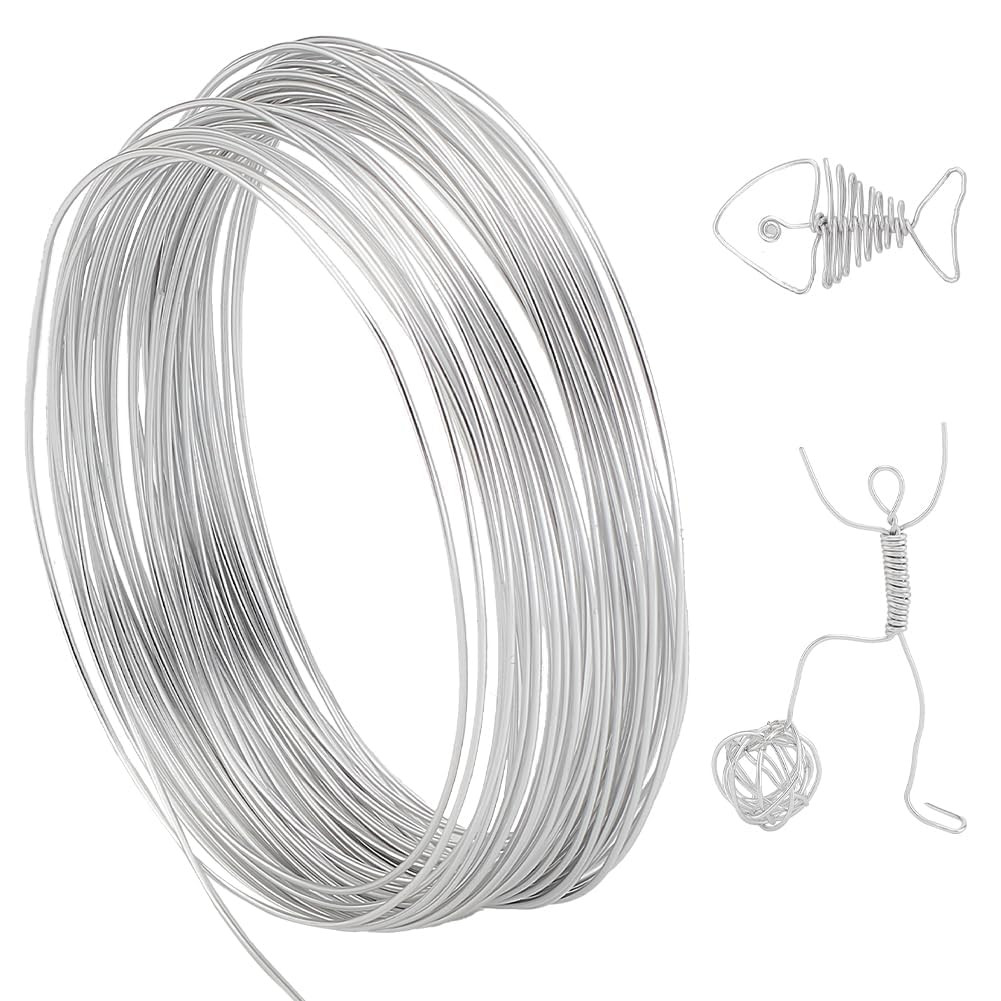 PH PandaHall 20 Gauge 32.8ft Aluminum Craft Wire, 0.8mm Silver Modelling Wire Jewellery Wire for ... | Amazon (UK)