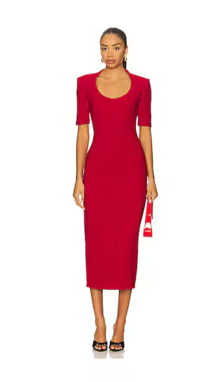Blair Midi Dress in Red | Revolve Clothing (Global)