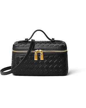 DAILANDO Small Woven Crossbody Purse for Women Designer Mini Top Handle Tote Box Bag With Long De... | Amazon (US)