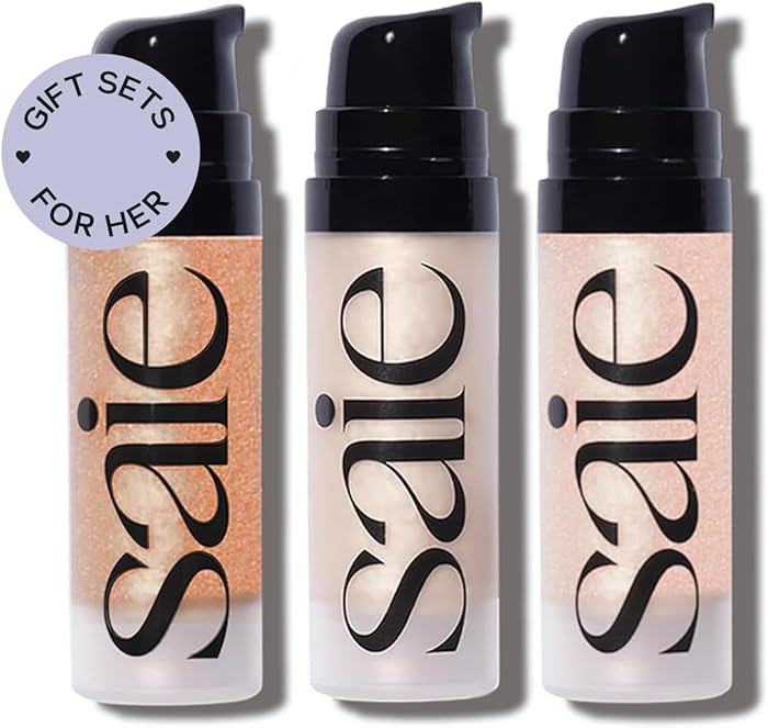Saie Glowy Super Gel Mini Trio Holiday Gift Set- Lightweight Makeup Primer & All-Over Liquid High... | Amazon (US)