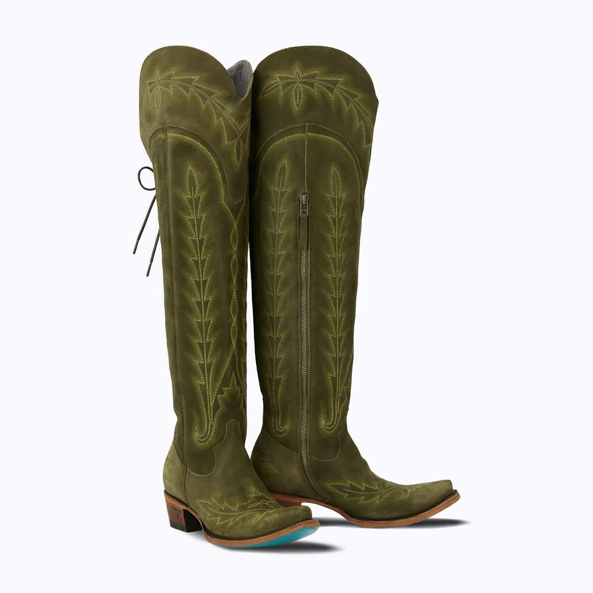 Lexington OTK - Olive Suede | Lane Boots