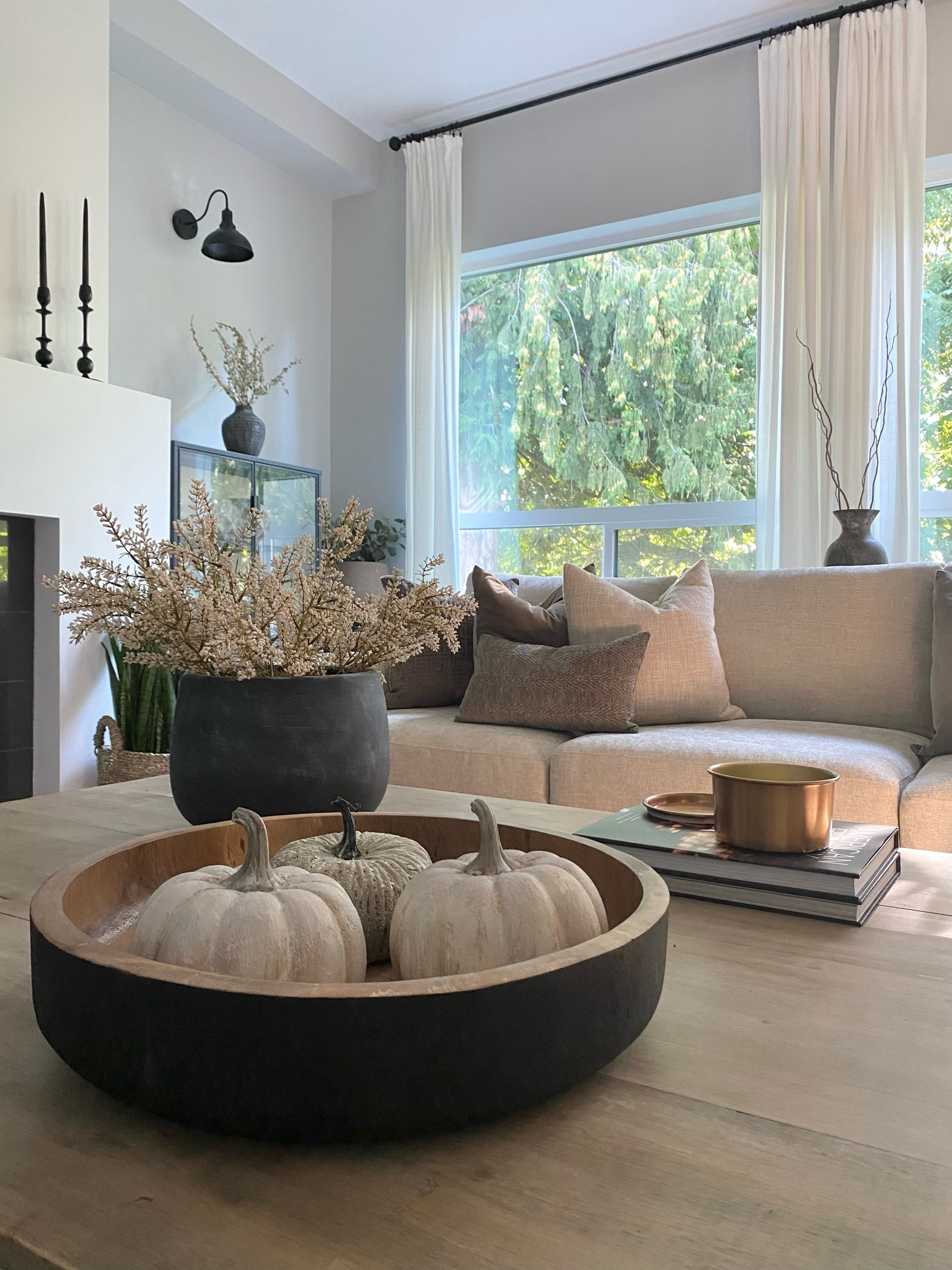 Coffee table fall decor! 
Pumpkins candle 

#LTKhome #LTKSeasonal