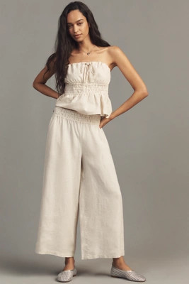 The Somerset Linen Pull-On Pants | Anthropologie (US)