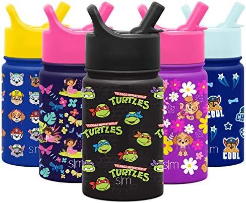 Simple Modern Teenage Mutant Ninja Turtles Kids Water Bottle with Straw Insulated Stainless Steel... | Amazon (US)