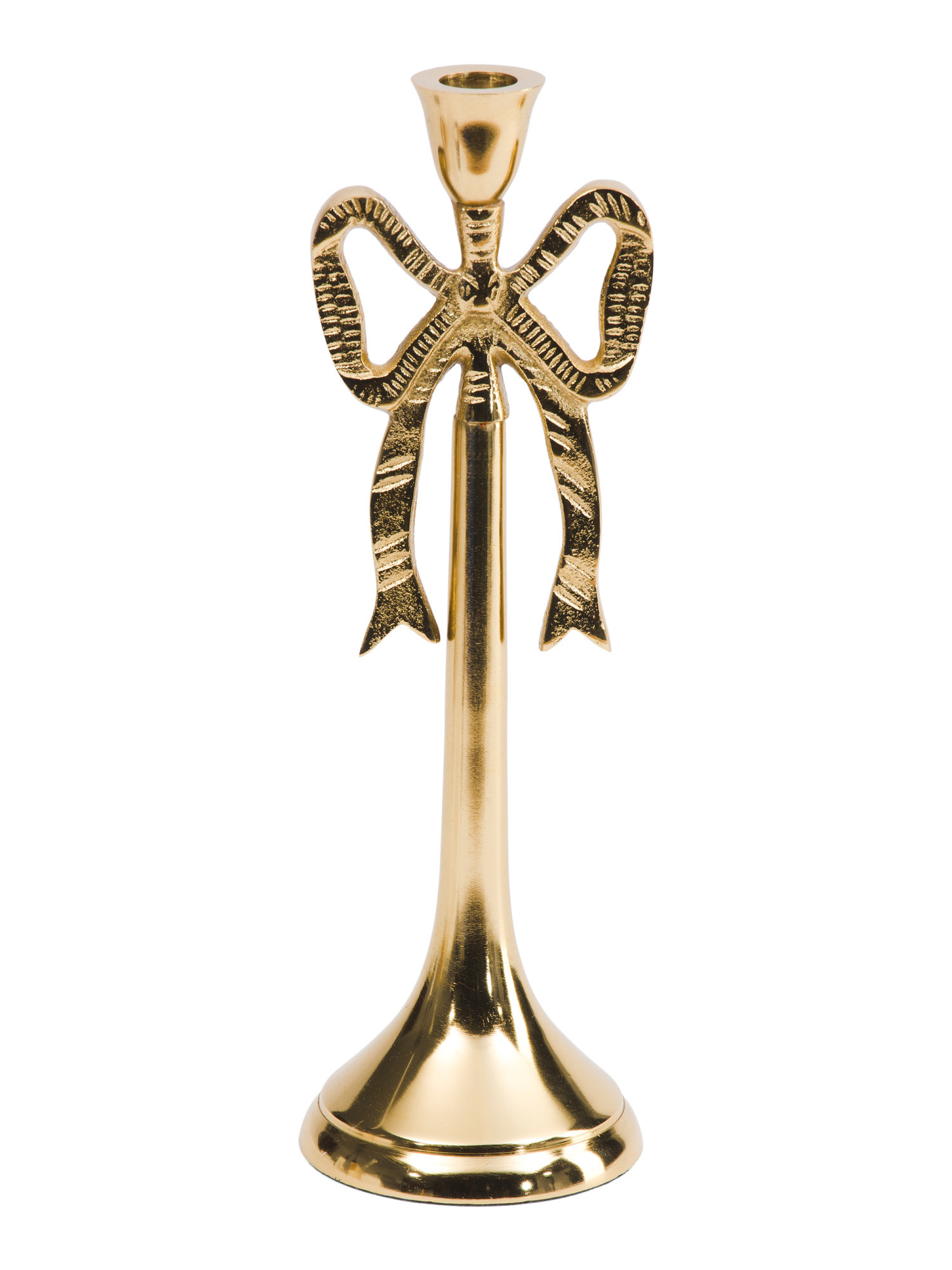 12in Bow Taper Metal Candle Holder | TJ Maxx