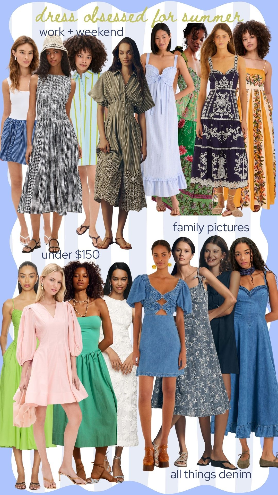 Dress obsessed for summer, part 3 💌✨
From casual days to dressed-up nights, family photos to denim moments—these are the pieces I’m reaching for on repeat all season ☀️🌸
Tell me your fave 💬 

 #LTKootd #LTKSeasonal #LTKWorkwear