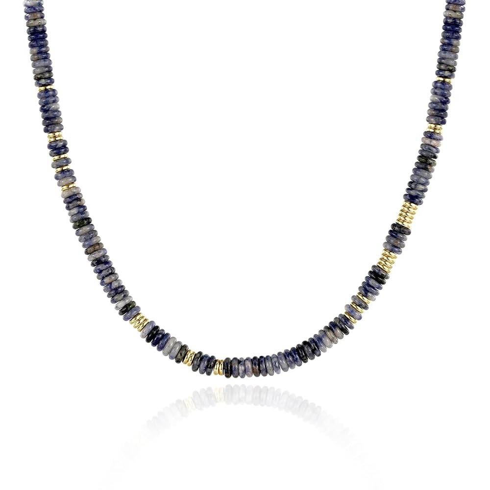 KissYan Boho Beaded Choker Necklace for Women, Gemstone Choker Natural Stone Freshwater Pearl Sur... | Amazon (US)