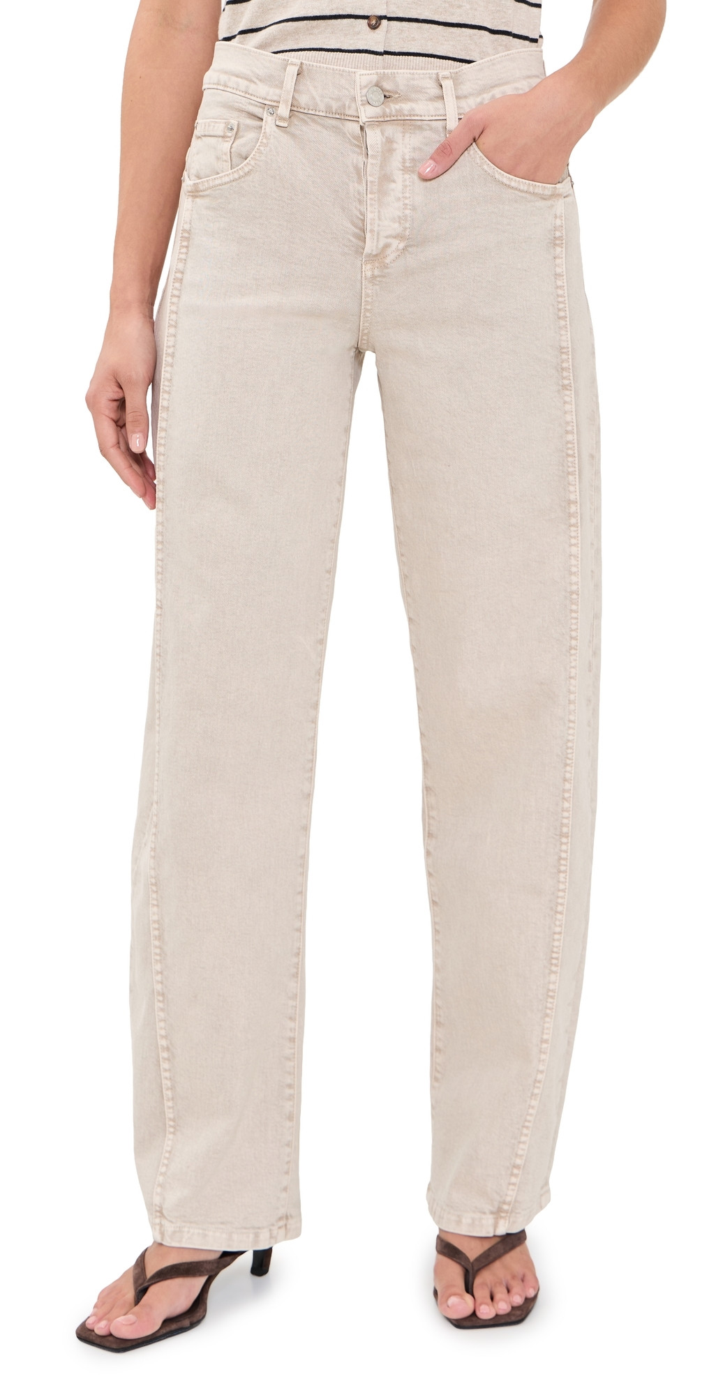 LE JEAN Nomad Tuck Jeans Desert Sands 30 | Shopbop