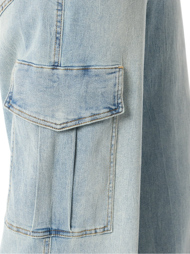 Jessica Simpson Women's Cargo Wide Leg High Rise Jeans, Sizes 2-16 | Walmart (US)
