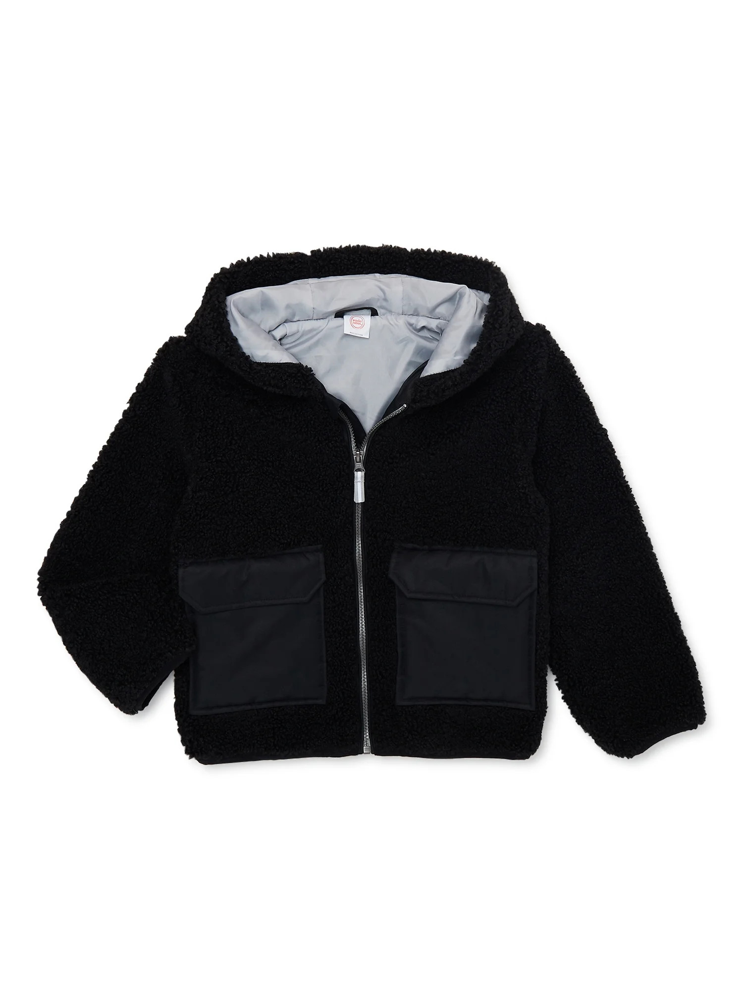 Wonder Nation Boys Sherpa Full Zip Jacket, Sizes 4-18 & Husky - Walmart.com | Walmart (US)