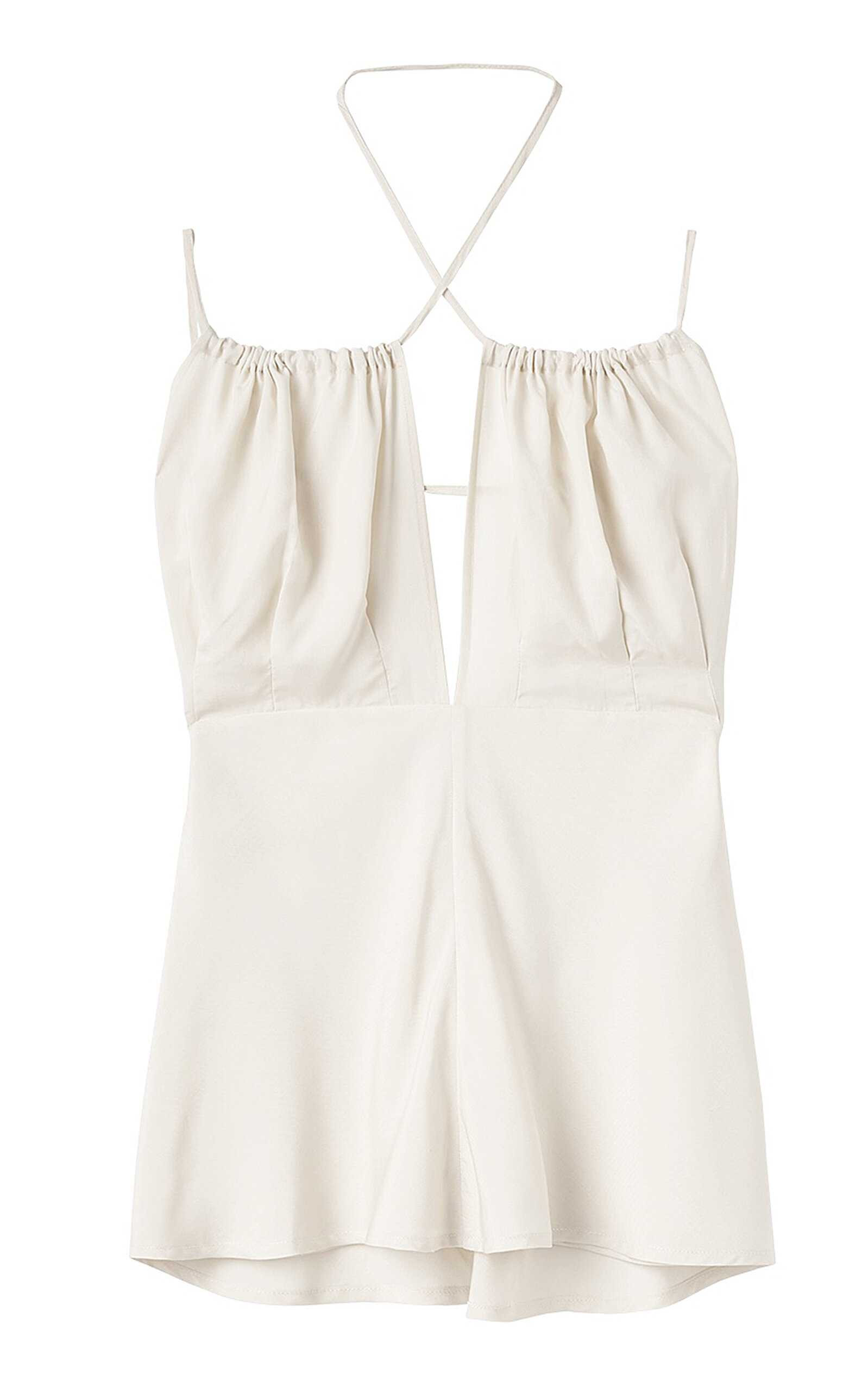 Gathered Silk Halter Top | Moda Operandi (Global)