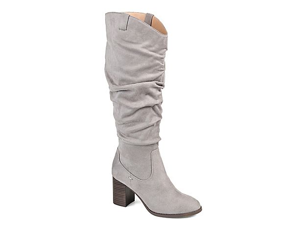 Journee Collection Aneil Wide Calf Boot - Women's - Grey | DSW