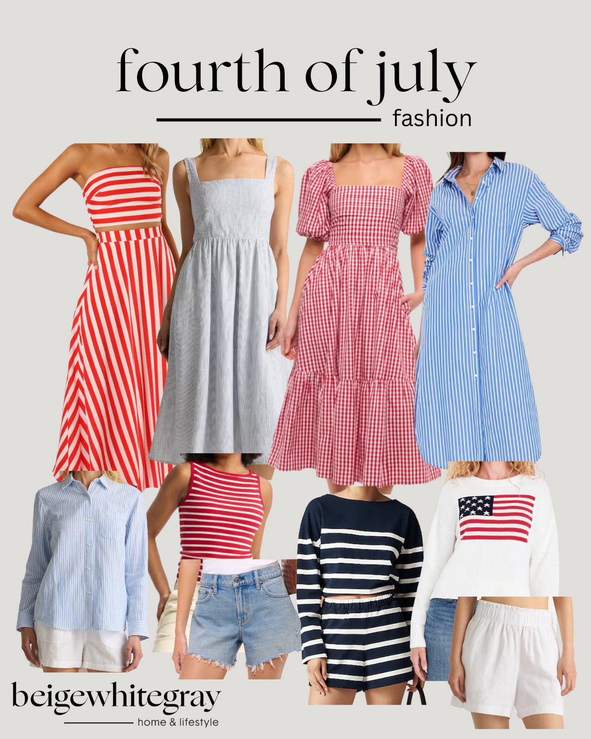 4th of July Fashion

4th of july outfits, 4th of july maxi dress, blue maxi shirt dress, abercrombie dress, blue maxi dress, red maxi dress, blue stripe short set, denim shorts, american flag sweater, beige white gray 

 #LTKSummerEdit #LTKSeasonal #LTKStyleTip