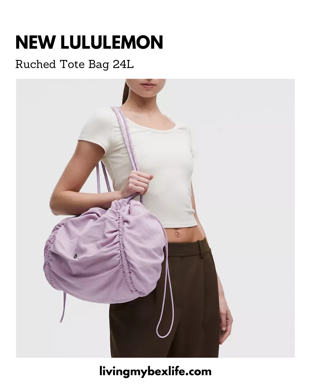 New lululemon Ruched Tote Bag 24L | gym bag, travel bag, carry on bag, lulu tote bag, lululemon purse 

 #LTKootd #LTKfitnessgoals #LTKActive