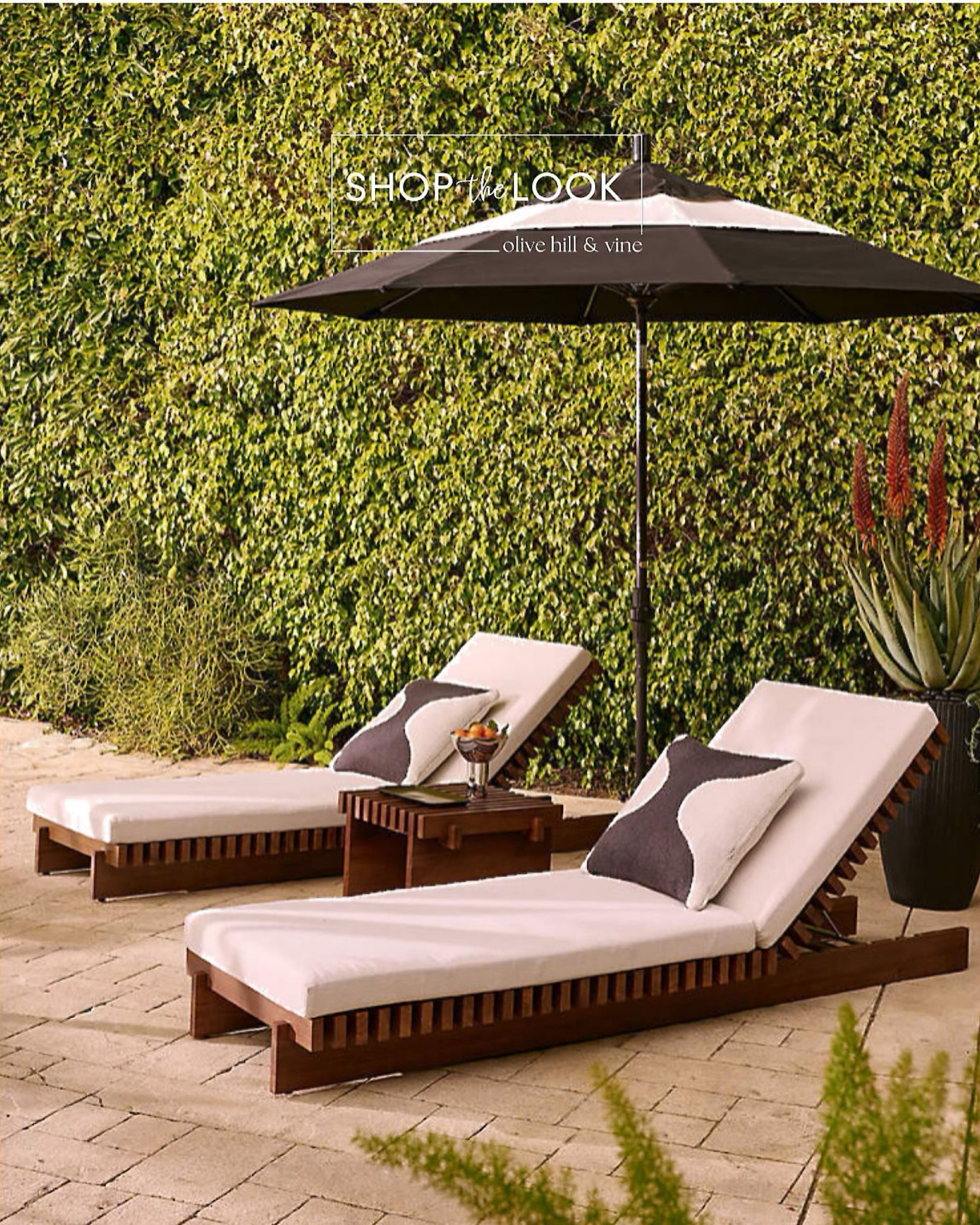 Dive into sleek sophistication! This poolside inspiration merges classic black and white with stained teak, creating a chic oasis. Loungers with adjustable positions, a minimalist side table, geometric pillows, and sleek serving ware redefine luxury.

#LTKHome #LTKStyleTip #LTKFamily