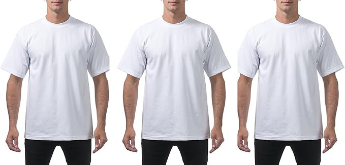 Pro Club Men's 3-Pack Heavyweight Cotton Short Sleeve Crew Neck T-Shirt | Amazon (US)