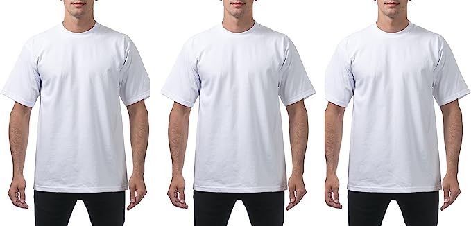 Pro Club Men's 3-Pack Heavyweight Cotton Short Sleeve Crew Neck T-Shirt | Amazon (US)