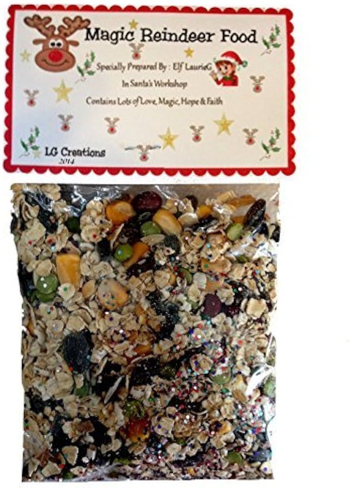 Laurie G Creations Favorite Magic Reindeer Food Premium Blend A Christmas Eve Tradition Santa Rud... | Amazon (US)