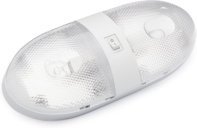 Lumitronics RV Double Ceiling Dome Light - On/Off Switch - Removable Lenses | Amazon (US)