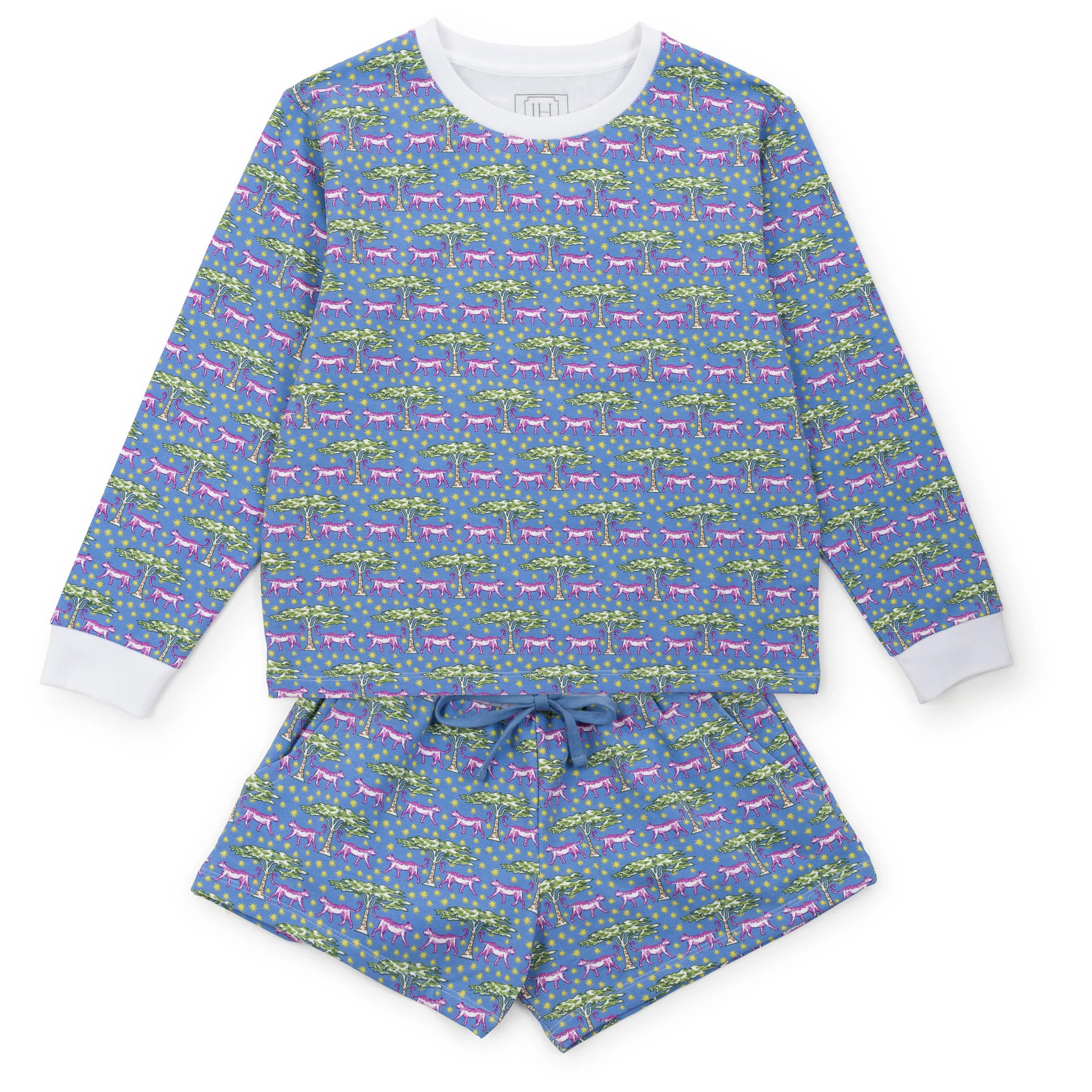 Janann Women's Sweatshirt Short Set - Royal Safari | Lila and Hayes