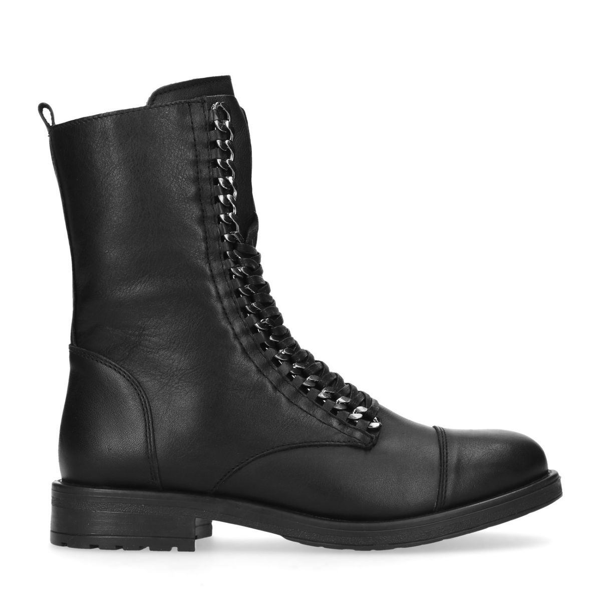 Bottines motardes en cuir avec lacets | La Redoute (FR)