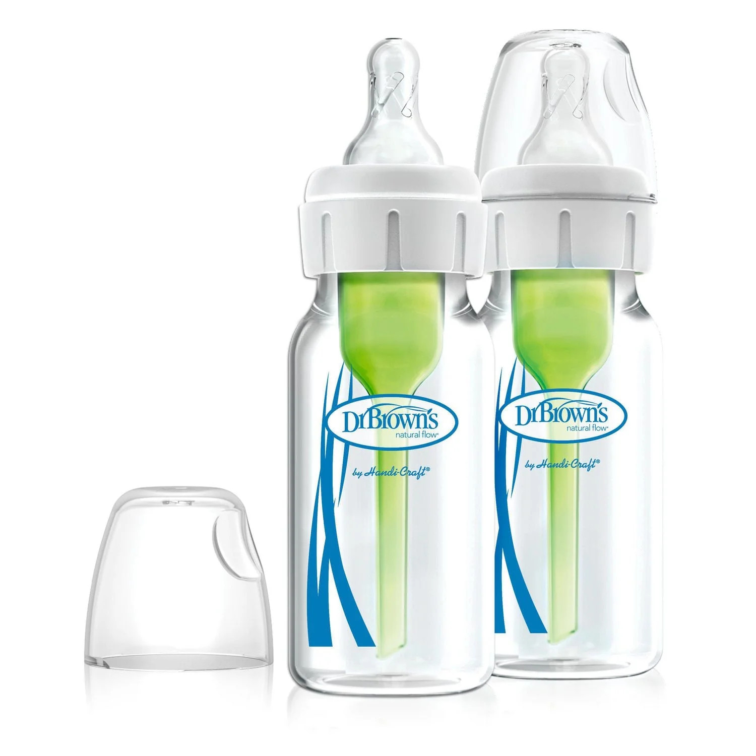Dr. Brown's Natural Flow Anti-Colic Options+ Narrow Glass Baby Bottles 4 oz/120 mL, with Level 1 ... | Walmart (CA)