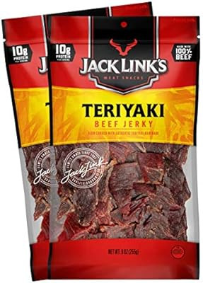 Jack Link’s Beef Jerky, Teriyaki, (2) 9 oz. Bags – Flavorful Everyday Snack, 10g of Protein a... | Amazon (US)