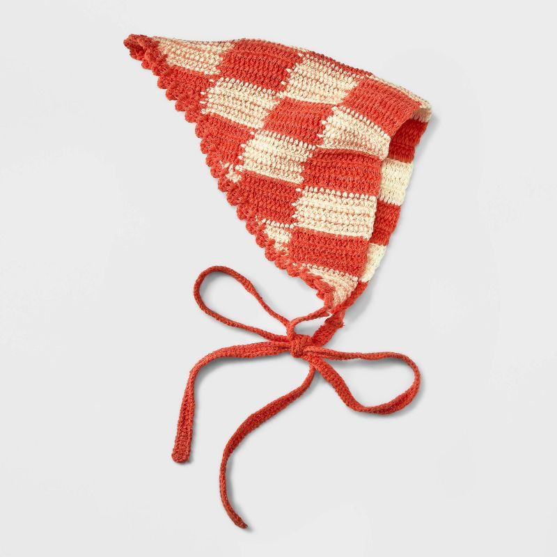 Checker Crochet Headscarf - Wild Fable™ Coral Orange | Target