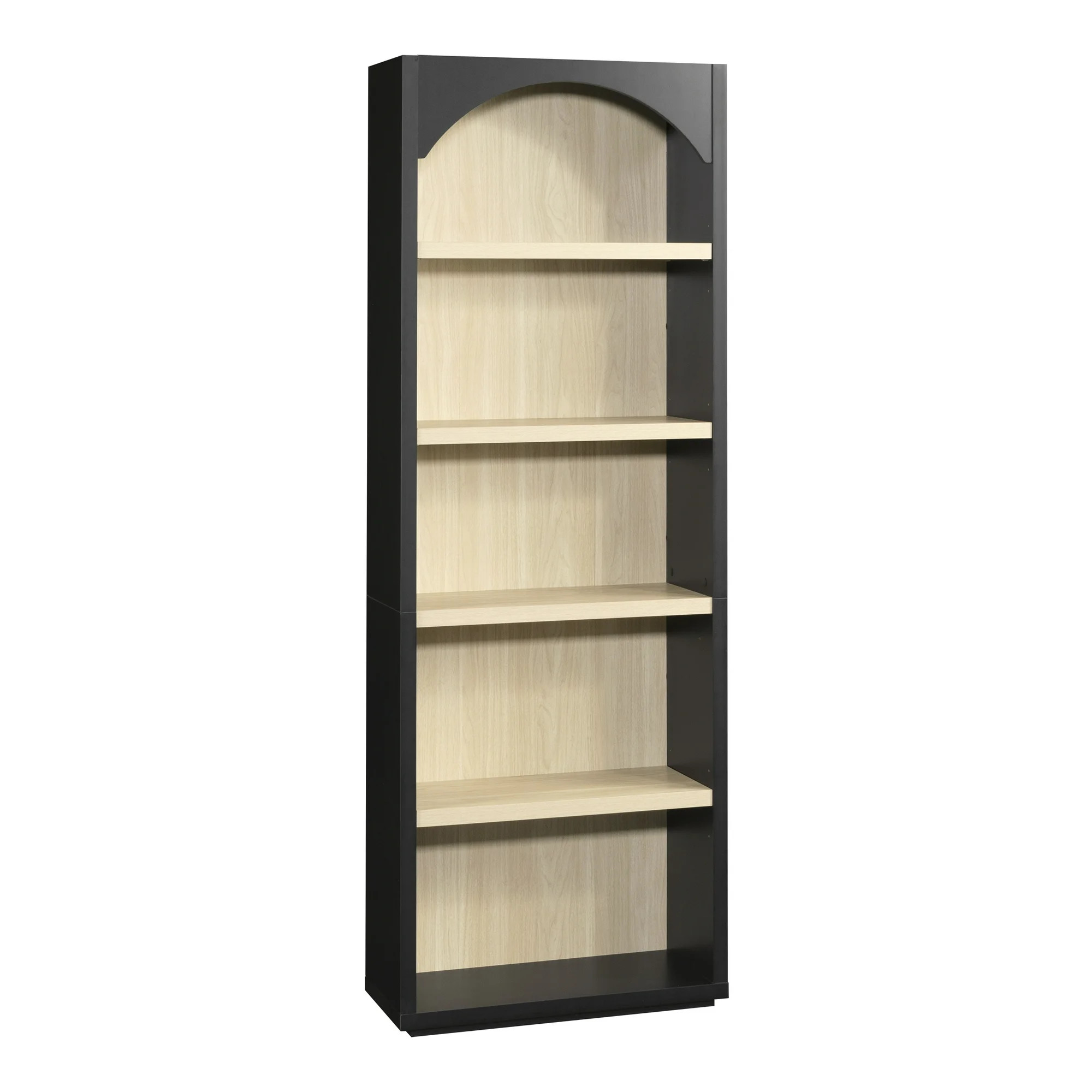 Mainstays 5 Shelf Westley Arch Bookcase, Black Finish | Walmart (US)