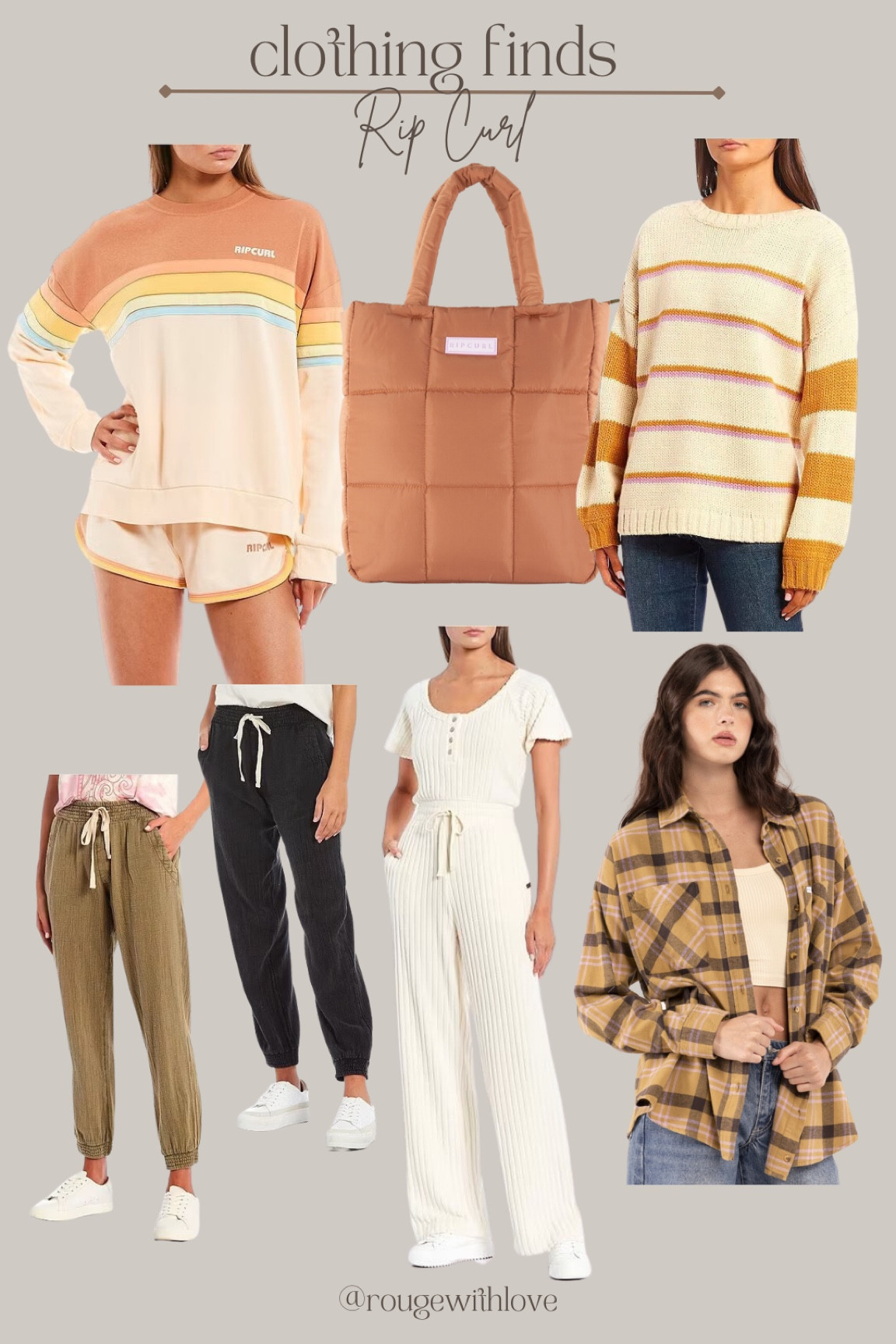 Rip curl
Dillards
Tilly’s
Sale clothing
Fall finds
Fall beach look
Flannel
Jumpsuit
Sweater
Fall sweater
Free people 

#LTKsalealert #LTKSale #LTKstyletip